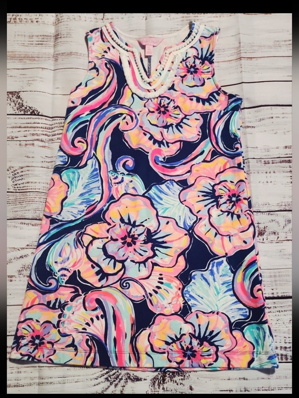 Lilly Pulitzer Floral Shift Girl's Dress, Large (8-10)